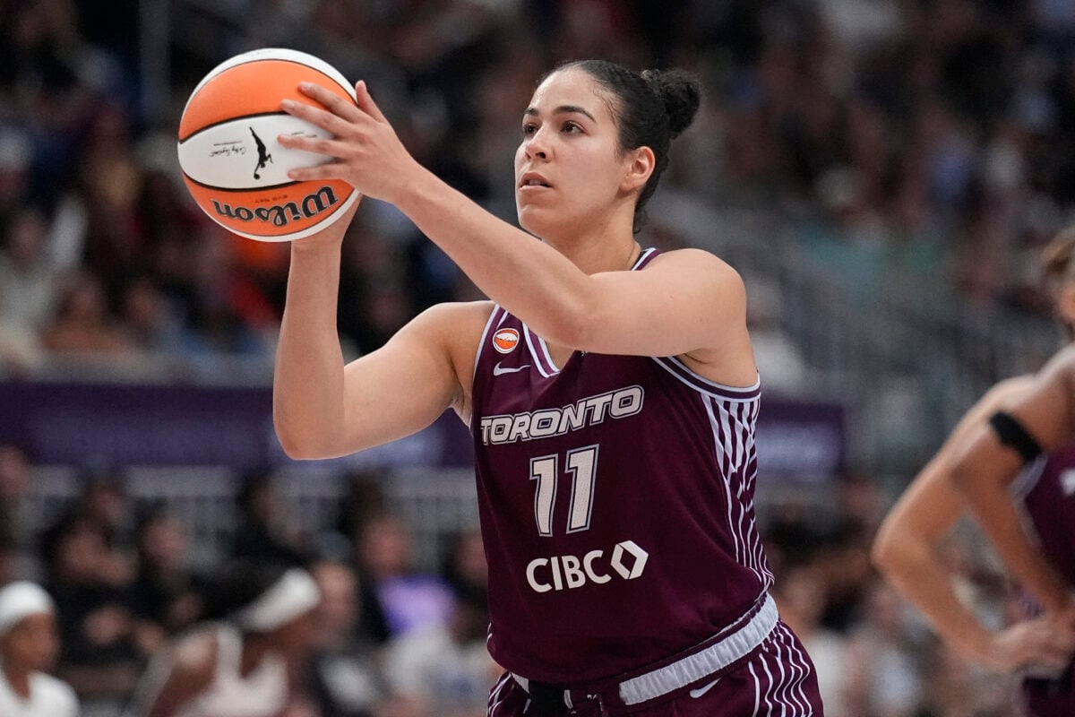 Jul 17, 2026; Toronto, Ontario, CAN; Toronto Tempo guard Kia Nurse (11) shoots a free throw against the Atlanta Dream during the second half at Coca-Cola Coliseum. Mandatory Credit: John E. Sokolowski-Imagn Images