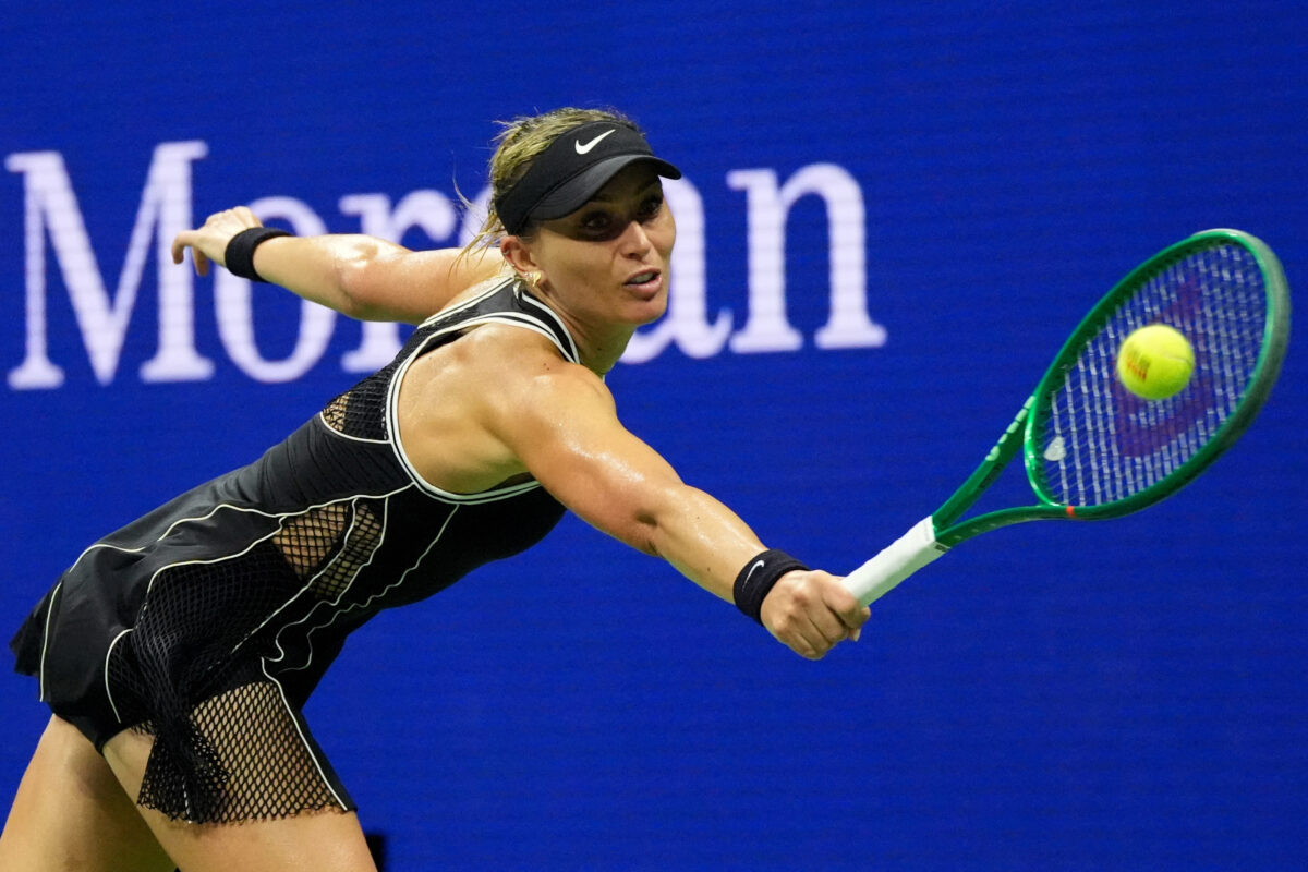 Tennis - U.S. Open - Flushing Meadows, New York, United States - September 3, 2026 Spain's Paula Badosa in action during her second round match against Coco Gauff of the U.S. IMAGN IMAGES via Reuters/Robert Deutsch
