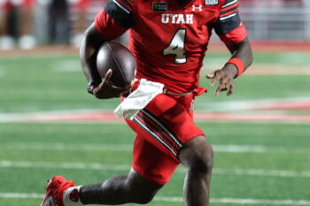 Sep 3, 2026; Salt Lake City, Utah, USA;  Utah Utes quarterback Devon Dampier (4) runs for yardage against the Idaho Vandals during the second quarter at Rice-Eccles Stadium.  Mandatory Credit: Rob Gray-Imagn Images