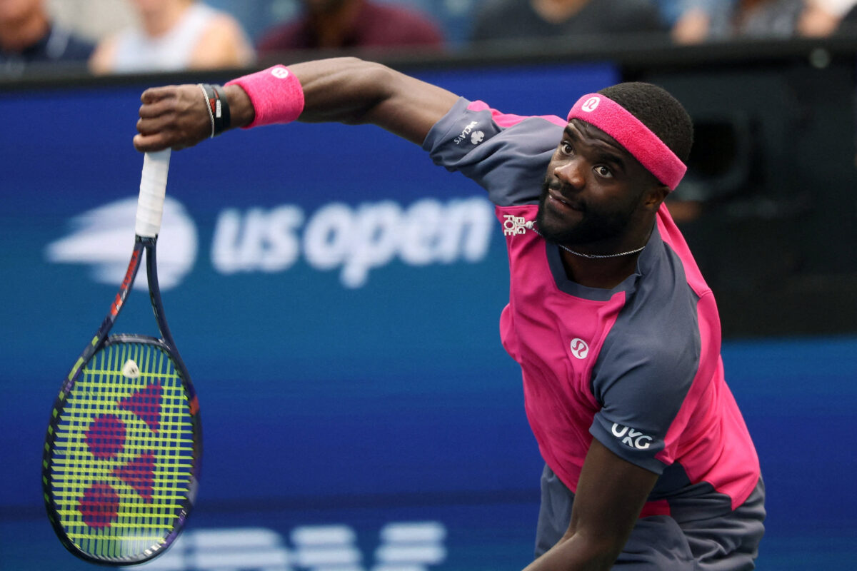 Tennis - U.S. Open - Flushing Meadows, New York, United States - September 6, 2026 Frances Tiafoe of the U.S. in action during his round of 16 match against Russia's Daniil Medvedev IMAGN IMAGES via Reuters/Geoff Burke     TPX IMAGES OF THE DAY