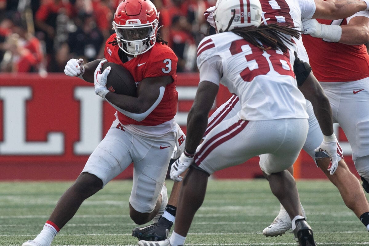 Massachusetts Minutemen at Rutgers Scarlet Knights football in Piscataway, New Jersey on Thursday, September 3, 2026. Rutgers #3 Antwan Raymond.