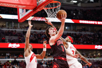 Mar 18, 2026; Chicago, Illinois, USA; during the second half at United Center. Mandatory Credit: Kamil Krzaczynski-Imagn Images