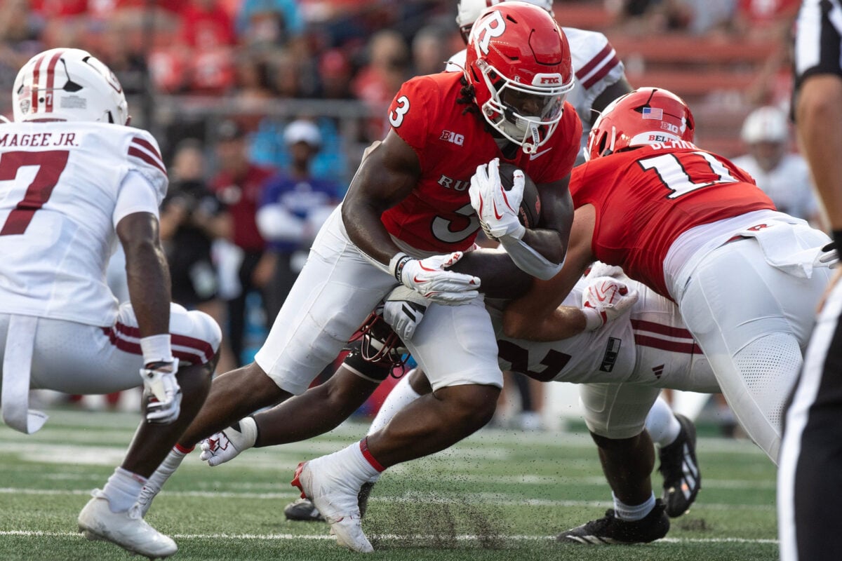 Massachusetts Minutemen at Rutgers Scarlet Knights football in Piscataway, New Jersey on Thursday, September 3, 2026. Rutgers #3 Antwan Raymond.