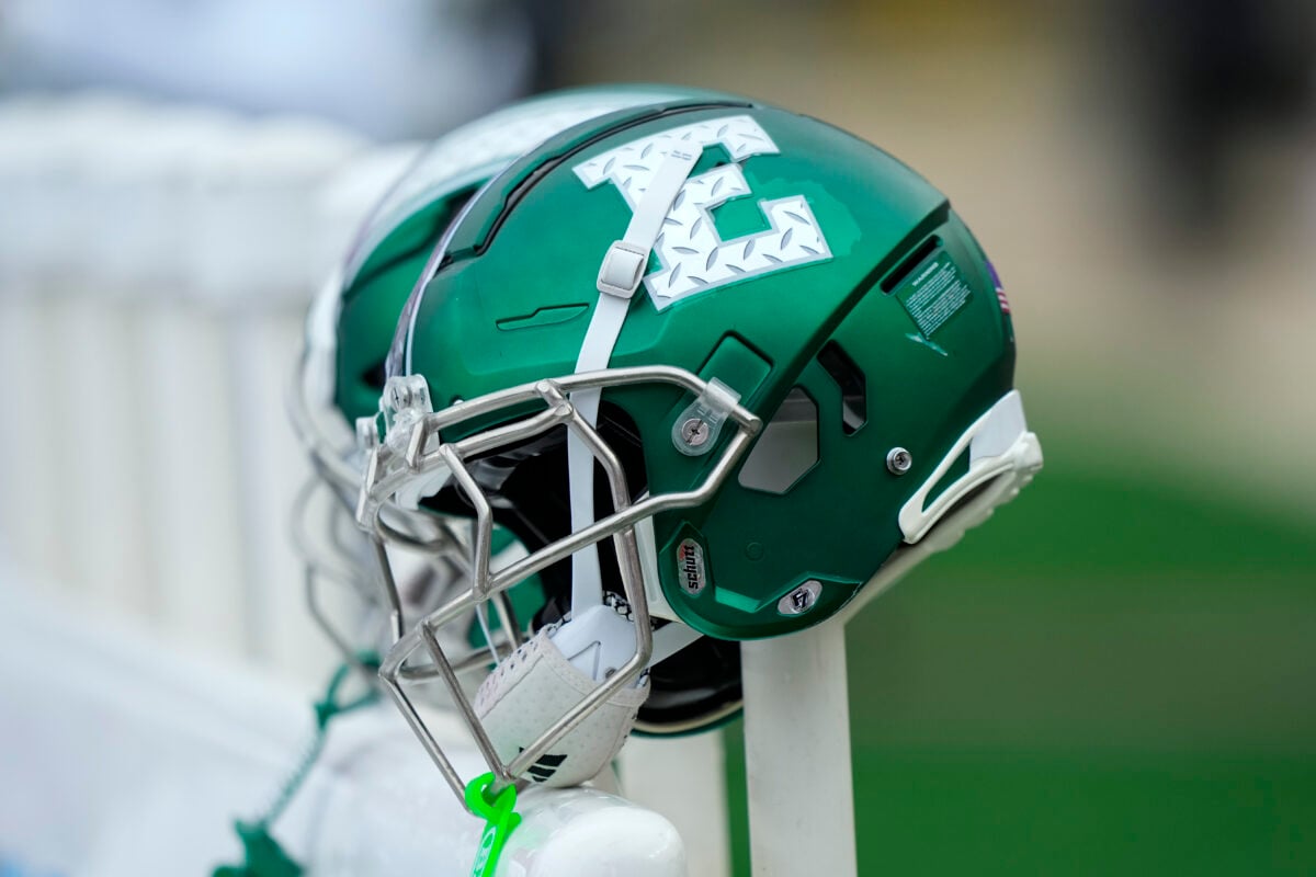 Sep 19, 2026; Madison, Wisconsin, USA; General view of Eastern Michigan Eagles helmets during the game against the Wisconsin Badgers at Camp Randall Stadium. Mandatory Credit: Jeff Hanisch-Imagn Images