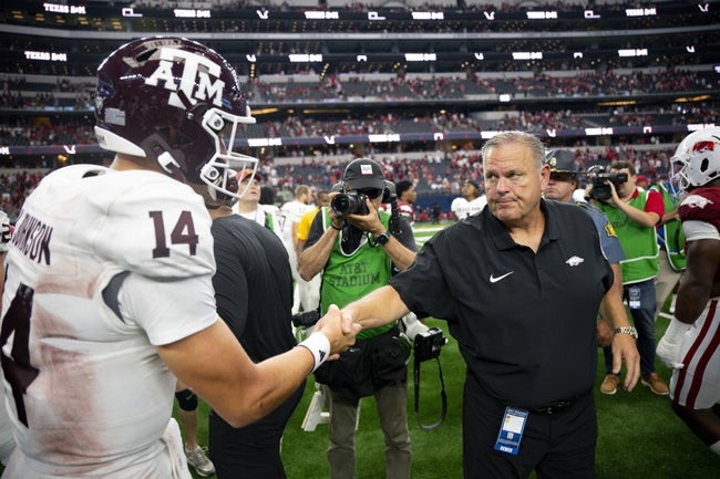 Arkansas vs Texas A&M Prediction College Football Picks 9/28/24