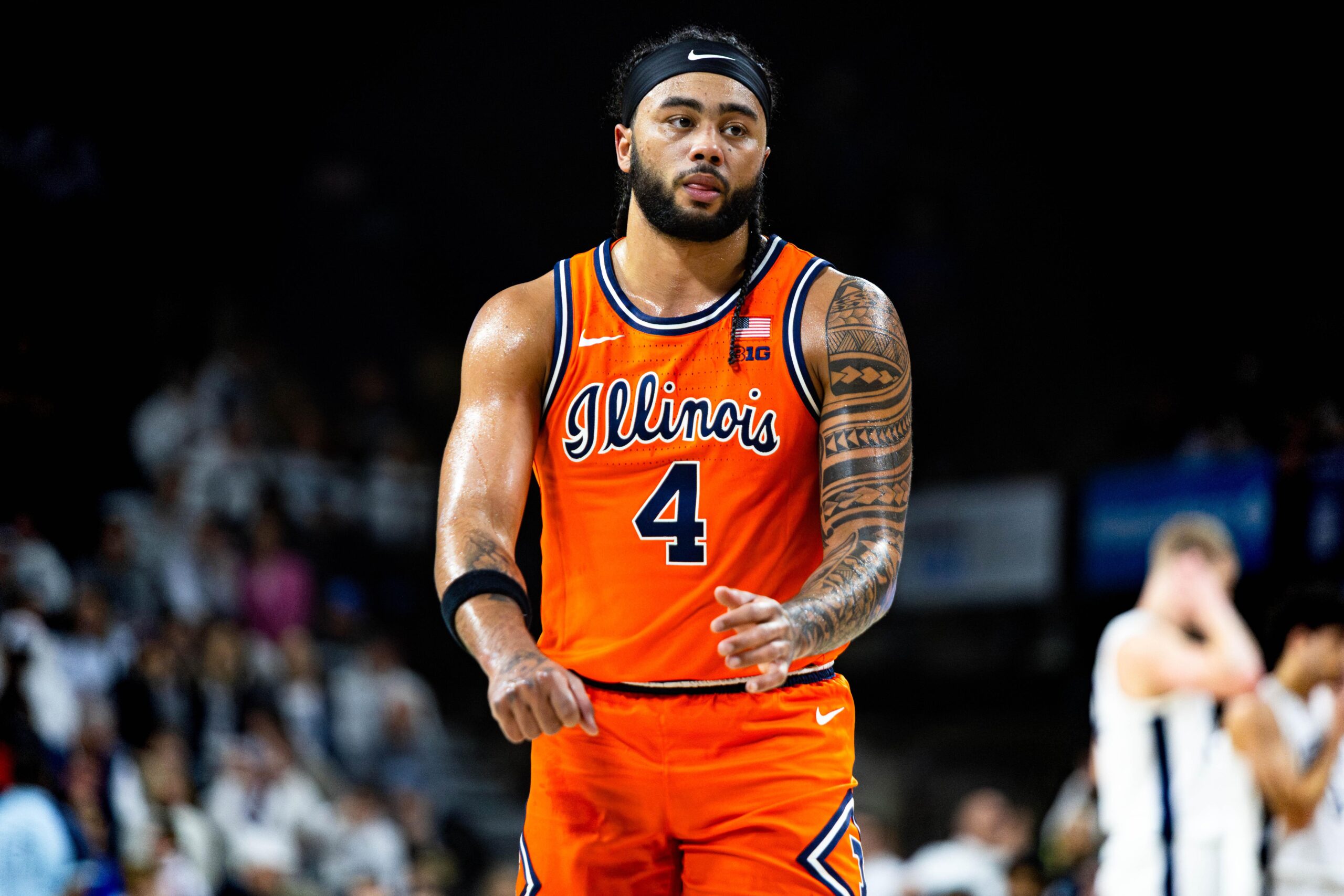 Illinois basketball's Kylan Boswell (4) during the game against Penn State inside The Palestra on Jan. 3, 2026.