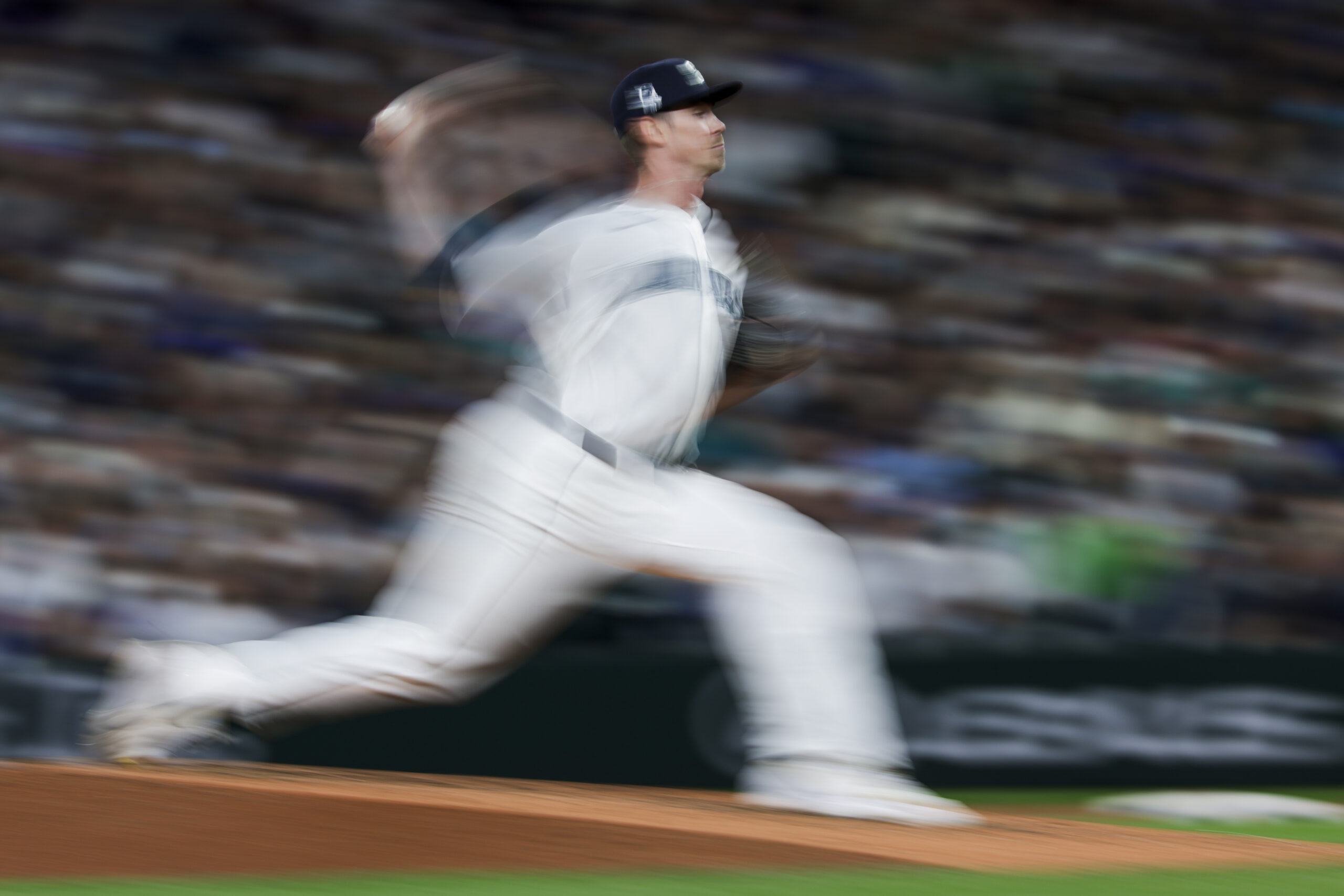 May 2, 2026; Seattle, Washington, USA; Seattle Mariners starting pitcher Emerson Hancock (26) throws against the Kansas City Royals during the seventh inning at T-Mobile Park. Mandatory Credit: Joe Nicholson-Imagn Images