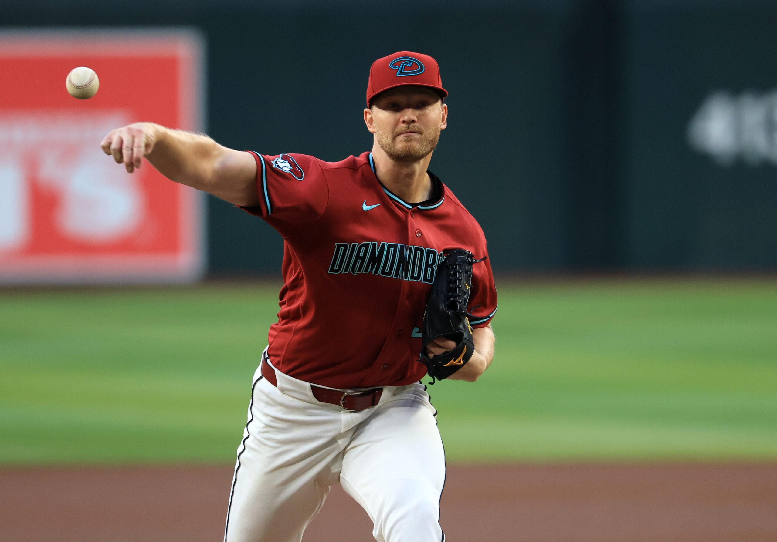 May 6, 2026; Phoenix, Arizona, USA; Arizona Diamondbacks pitcher Michael Soroka against the Pittsburgh Pirates at Chase Field. Mandatory Credit: Mark J. Rebilas-Imagn Images