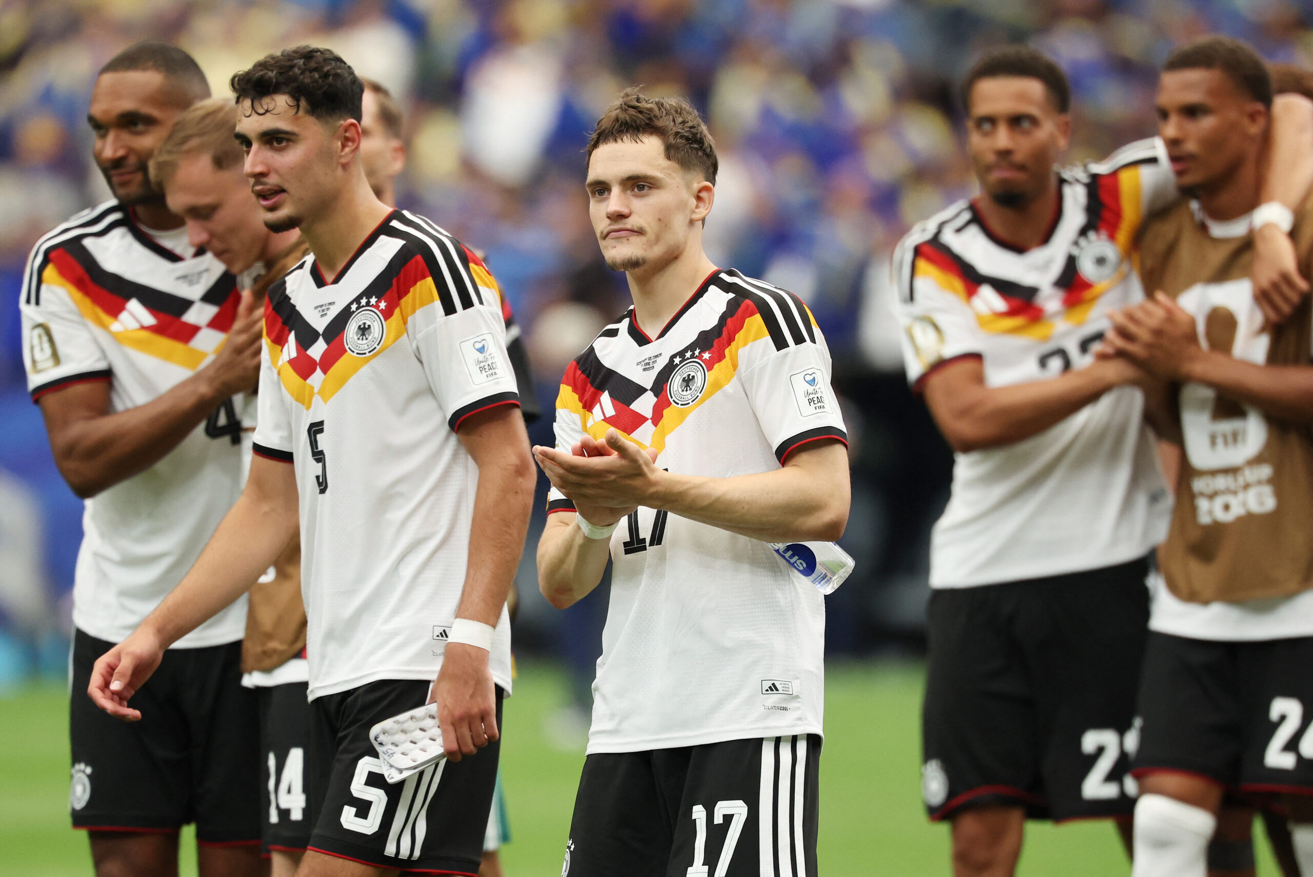 June 14, 2026; Houston, Texas, U.S.; Germany's Florian Wirtz celebrates after the match. Mandatory Credit: Troy Taormina-Imagn Images