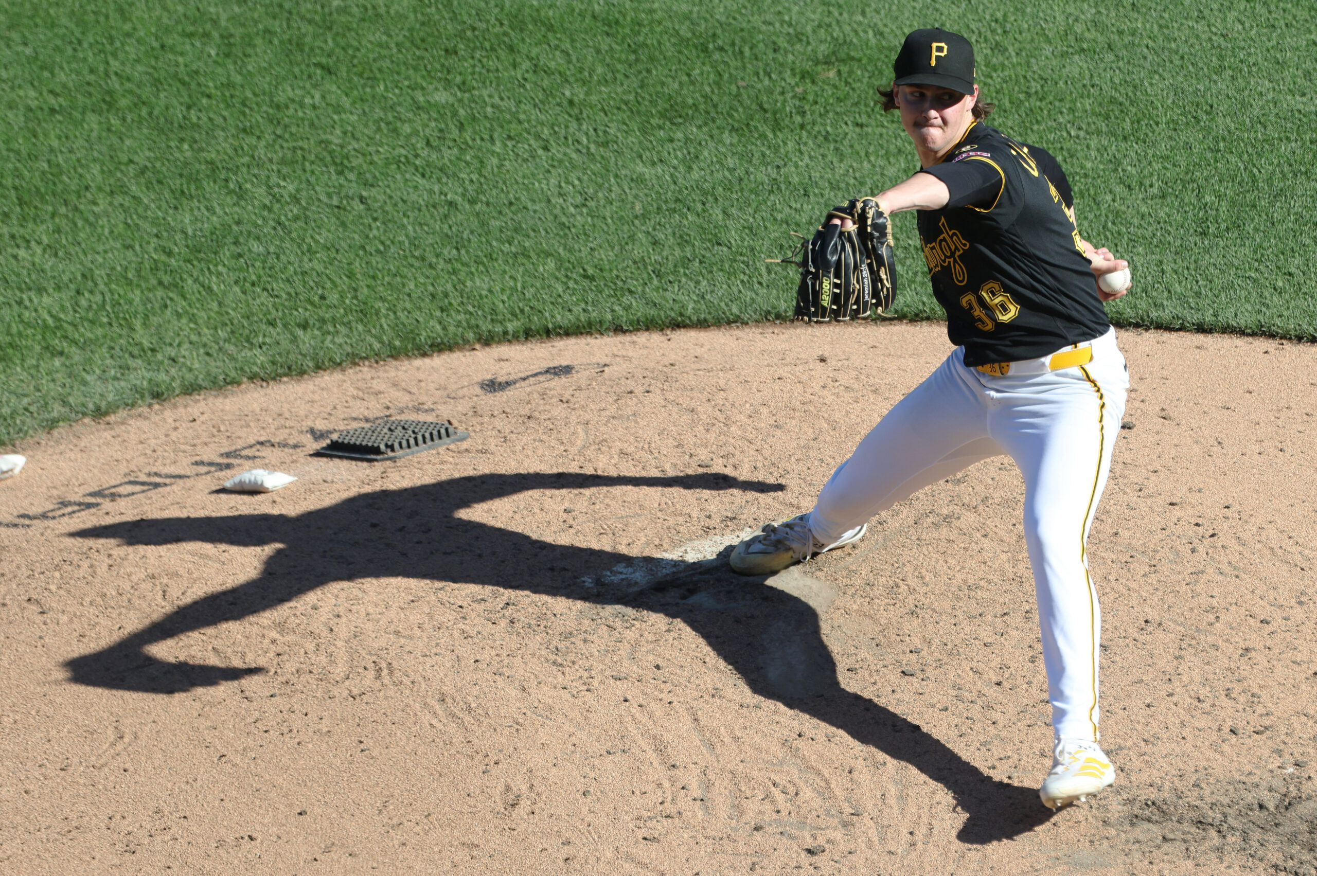Jun 13, 2026; Pittsburgh, Pennsylvania, USA;  Pittsburgh Pirates starting pitcher Bubba Chandler (36) pitches against the Miami Marlins during the fifth inning at PNC Park. Mandatory Credit: Charles LeClaire-Imagn Images